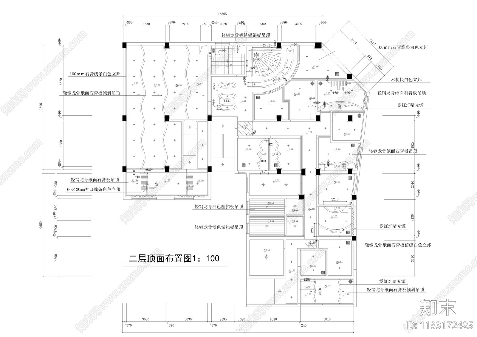 休闲洗浴中心cad施工图下载【ID:1133172425】