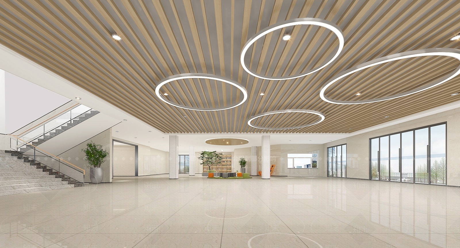 现代学校大厅3D模型下载【ID:1133177574】