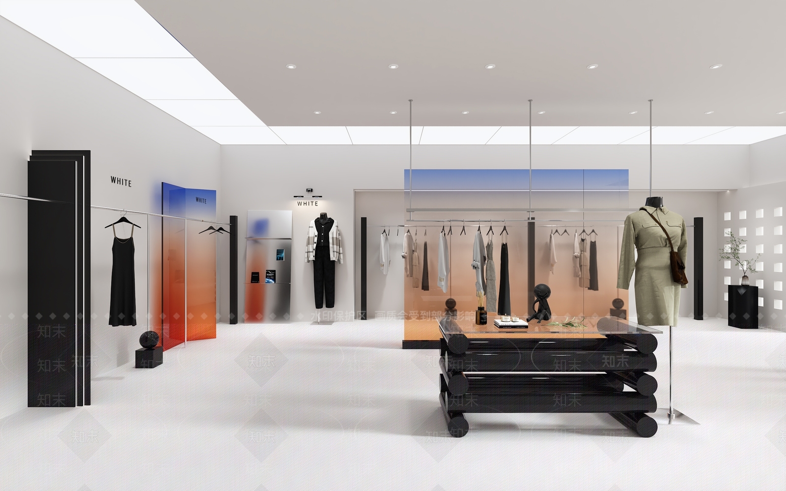 现代服装店SU模型下载【ID:1133185248】
