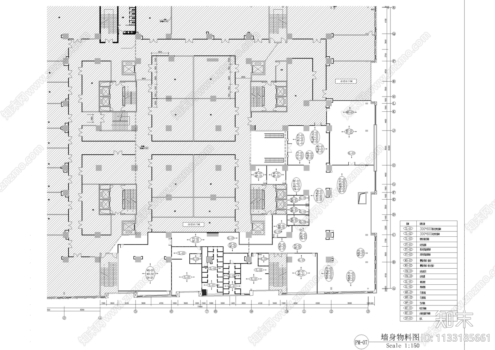 悦莱美健身俱乐部全套cad施工图下载【ID:1133185661】