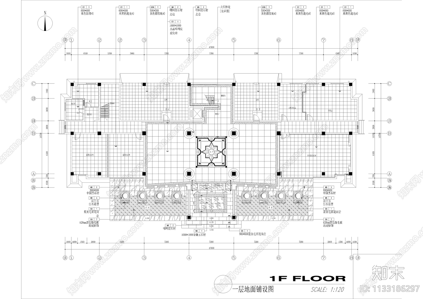 中式苏州办公楼全套cad施工图下载【ID:1133186297】