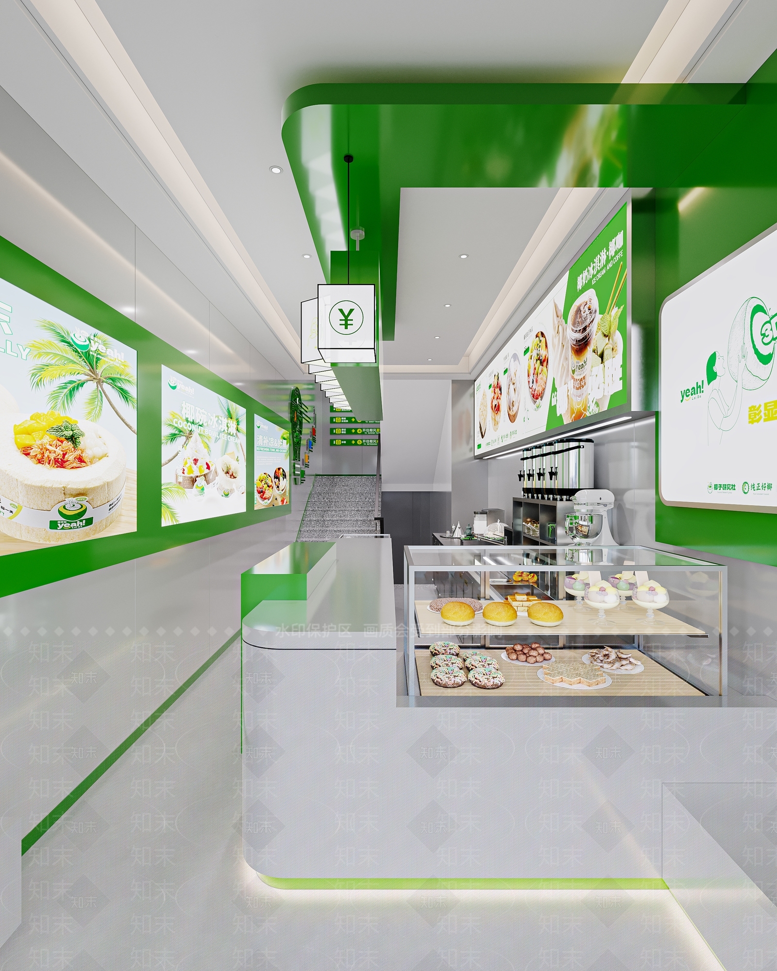 现代奶茶店3D模型下载【ID:1133187426】