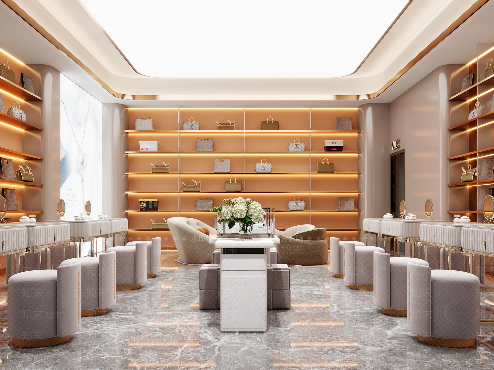 现代箱包店3D模型下载【ID:1133188197】