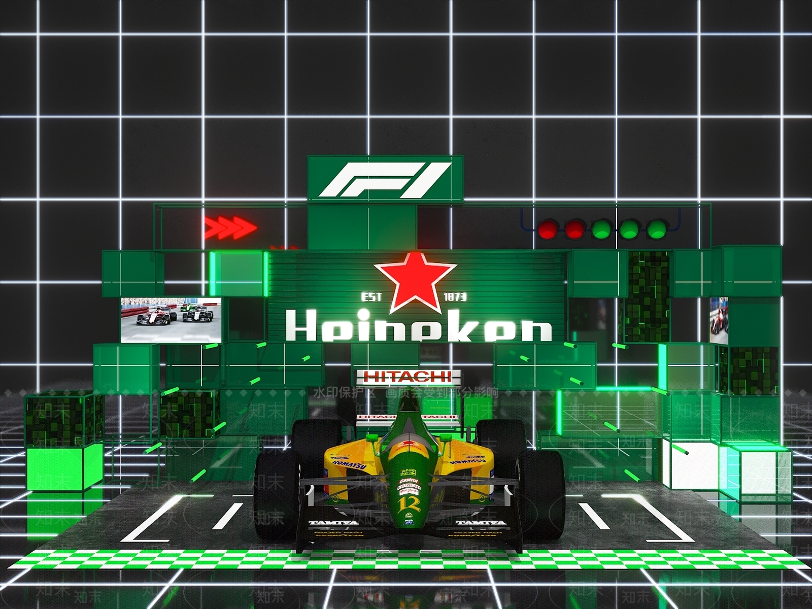 F1赛车3D模型下载【ID:1133191276】