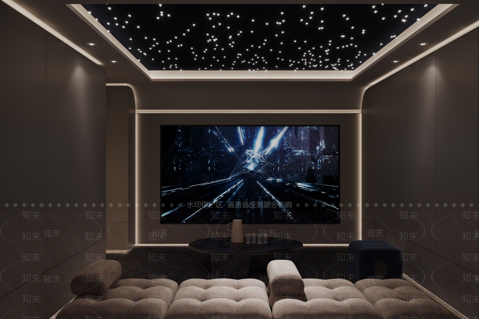 现代家居影音室3D模型下载【ID:1133196019】