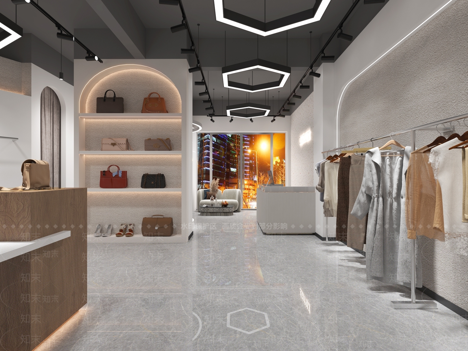 现代服装店3D模型下载【ID:1133199139】