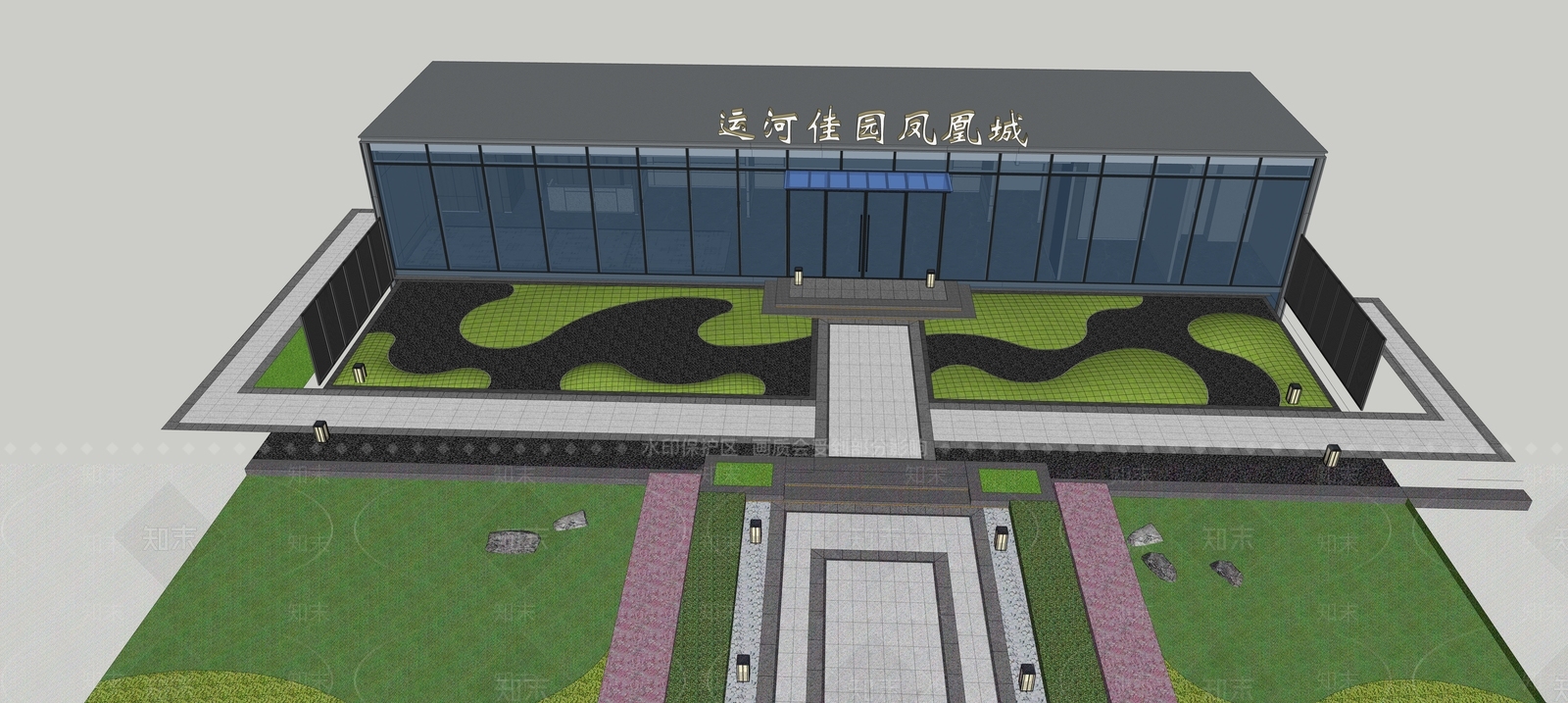 现代售楼处SU模型下载【ID:1133201832】