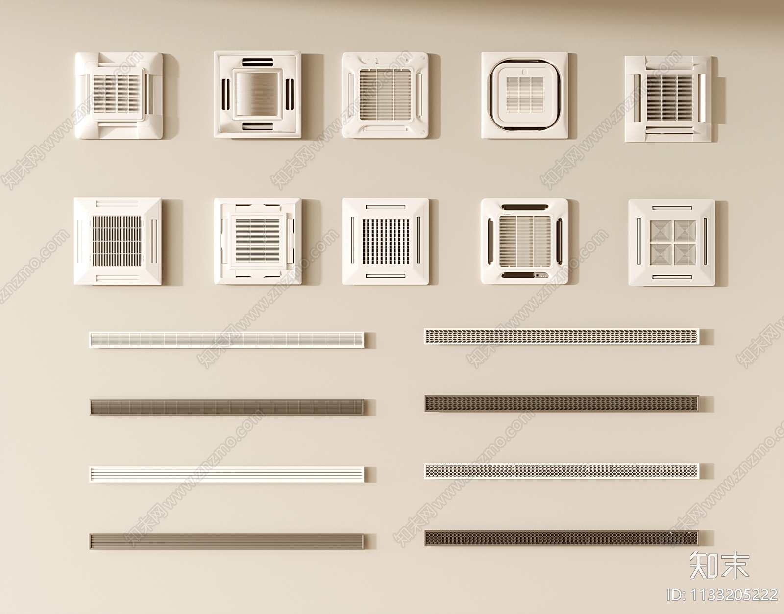 中央空调出风口3D模型下载【ID:1133205222】