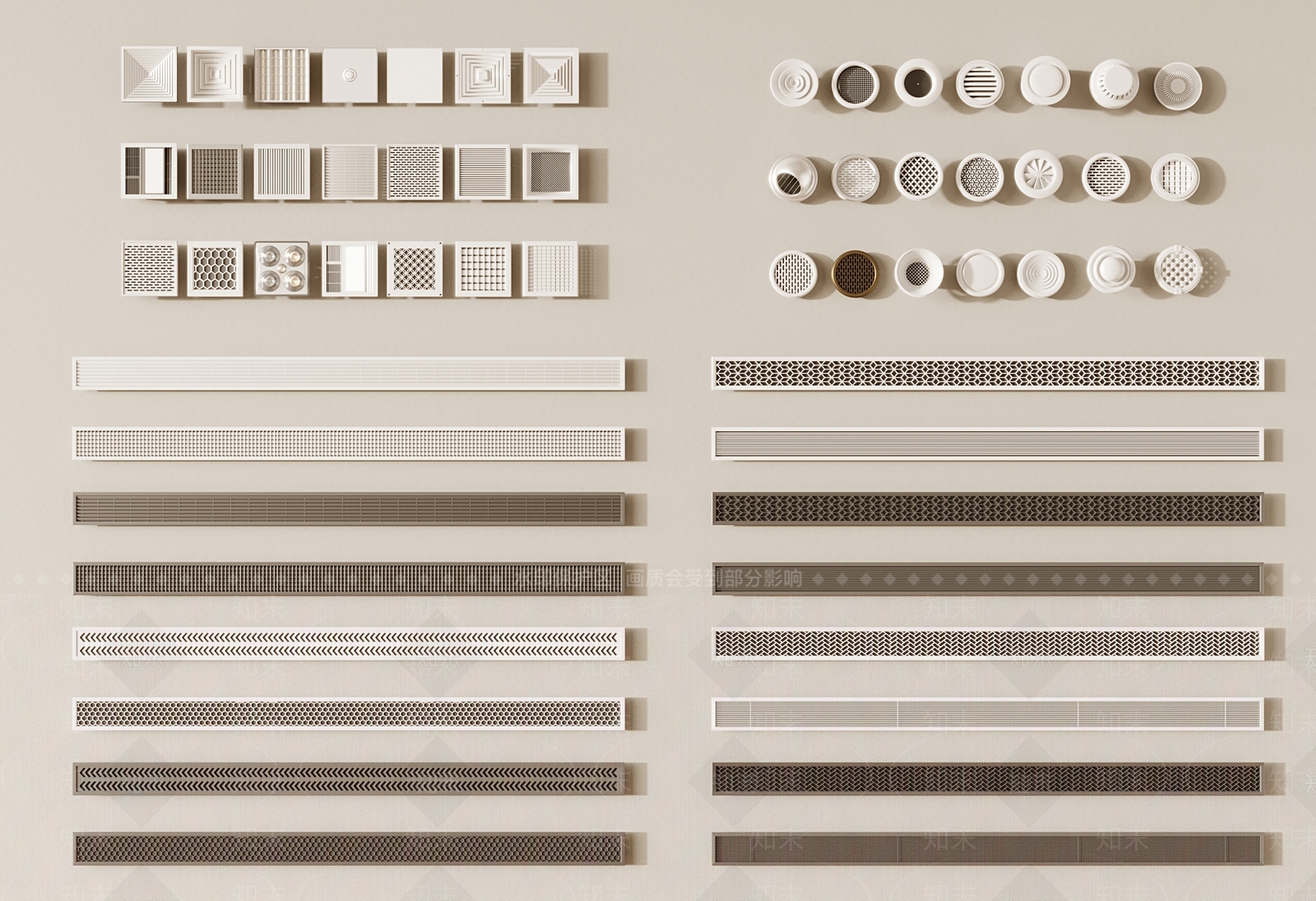 中央空调出风口3D模型下载【ID:1133205623】