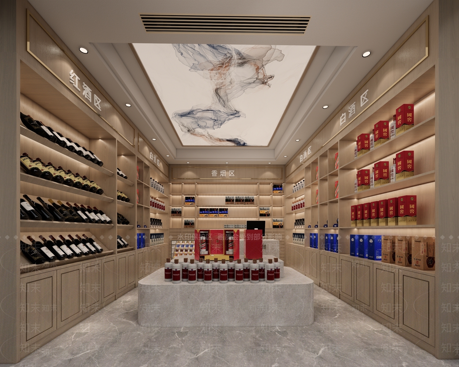 新中式贤者之孙烟酒店SU模型下载【ID:1133207554】