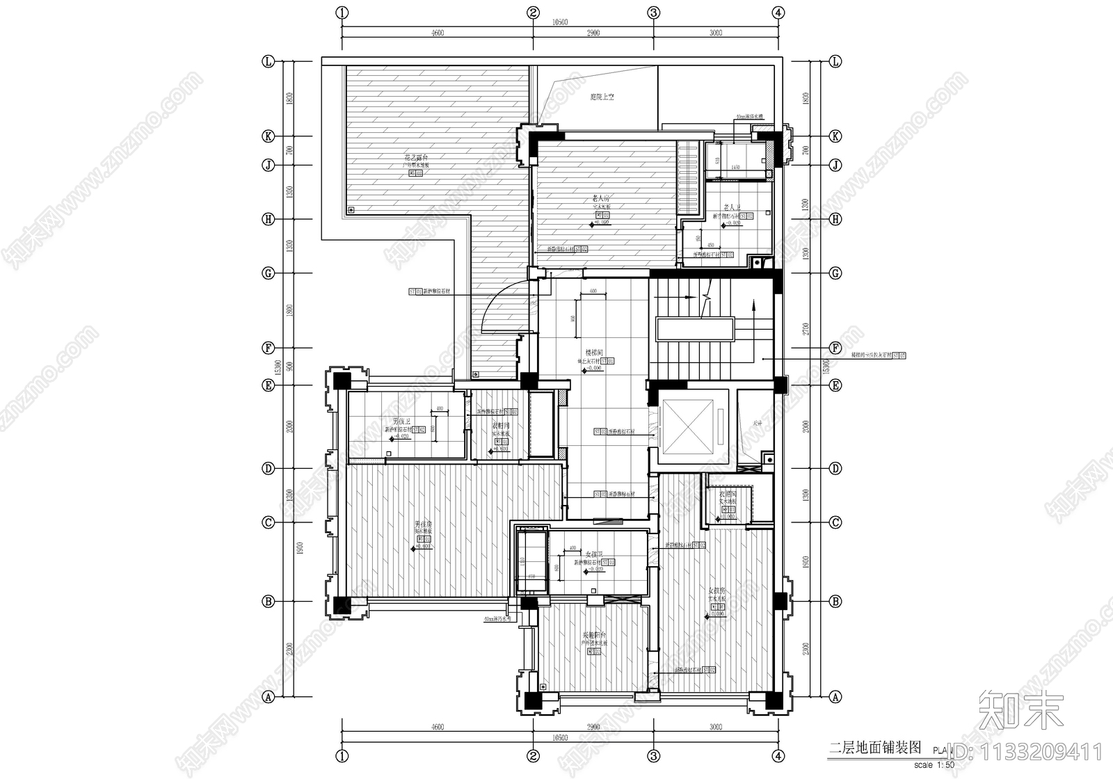 五层别墅施工图下载【ID:1133209411】