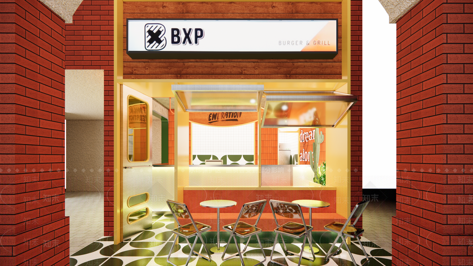现代快餐店SU模型下载【ID:1133469596】