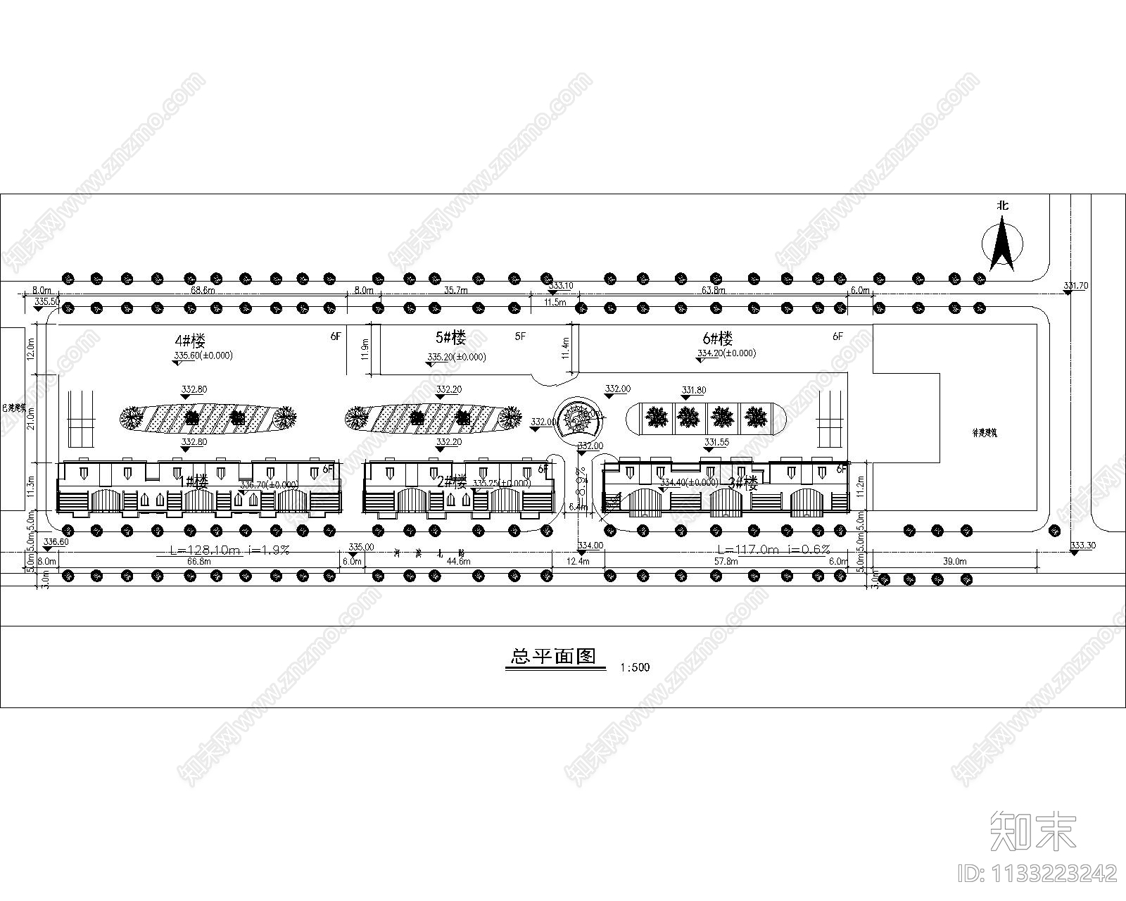 多层住宅建筑cad施工图下载【ID:1133223242】