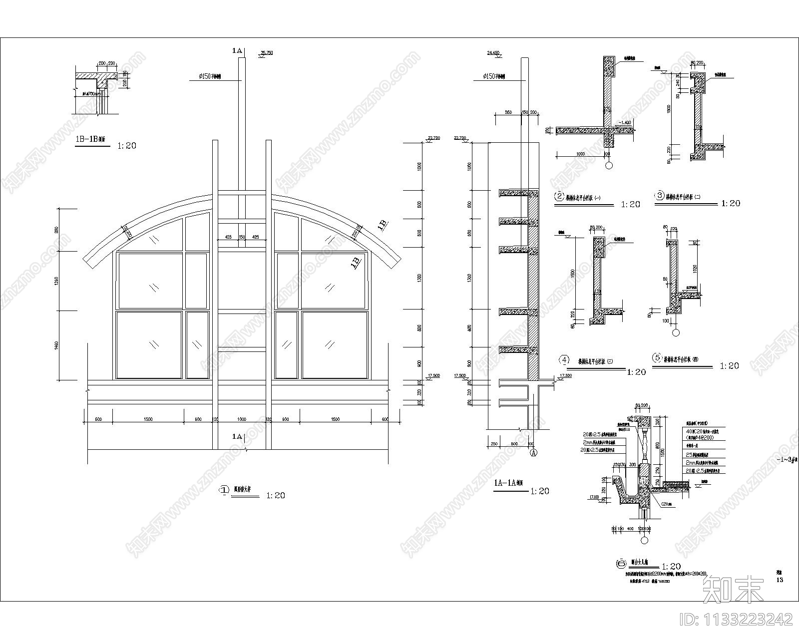 多层住宅建筑cad施工图下载【ID:1133223242】