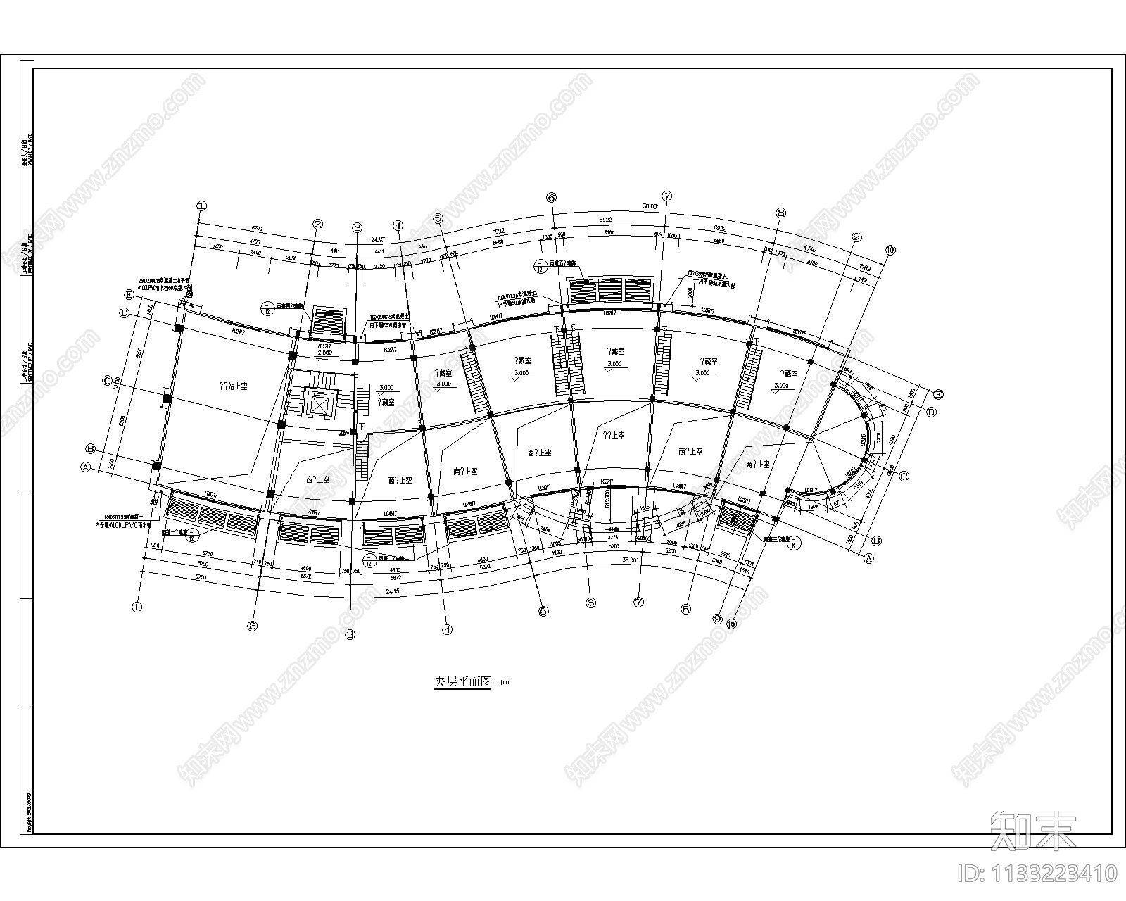 会所建筑cad施工图下载【ID:1133223410】