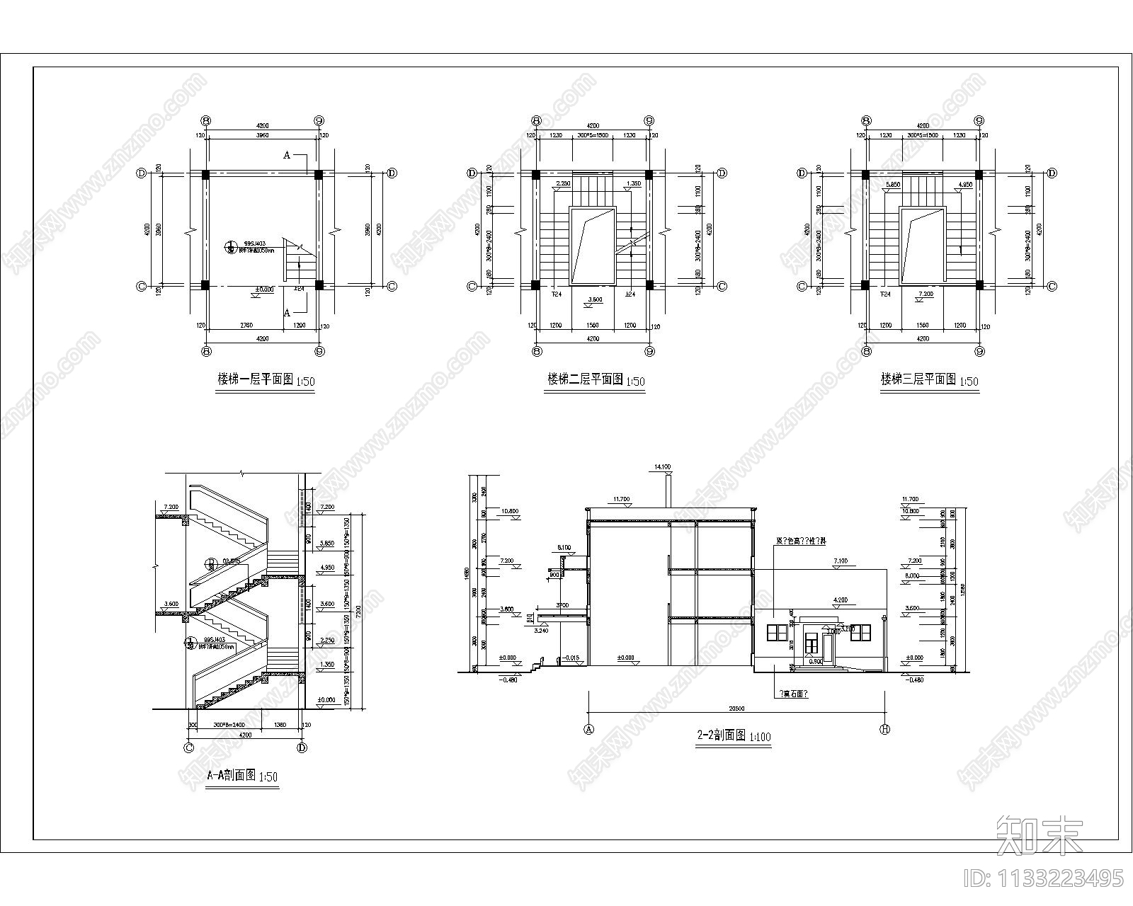 会所全套建筑cad施工图下载【ID:1133223495】