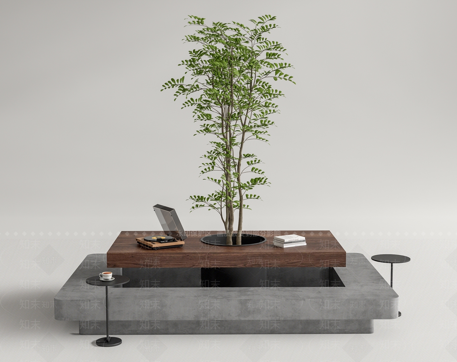 现代咖啡厅卡座SU模型下载【ID:1133223789】