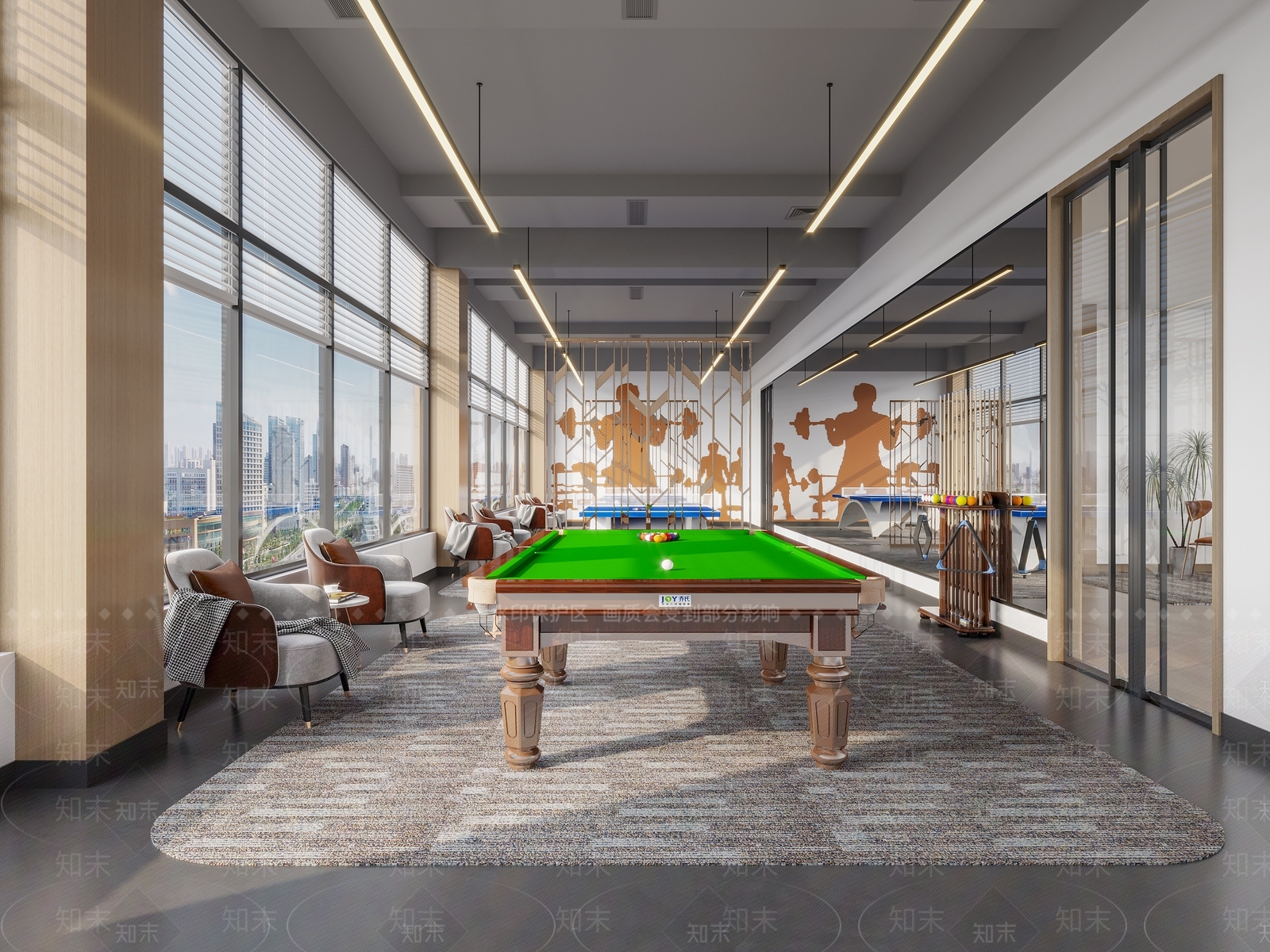 现代健身房3D模型下载【ID:1133263334】