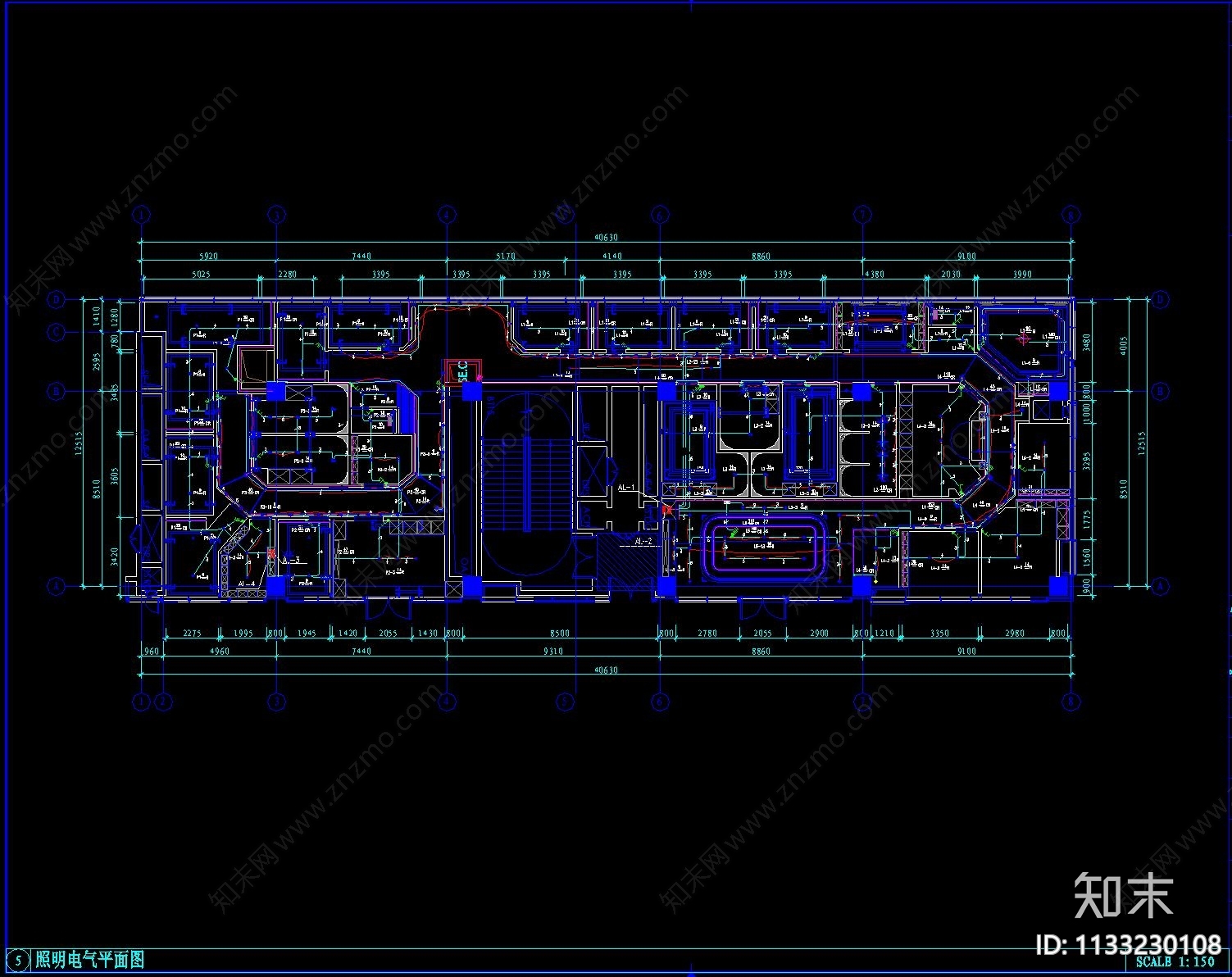 上海美容养生会所cad施工图下载【ID:1133230108】