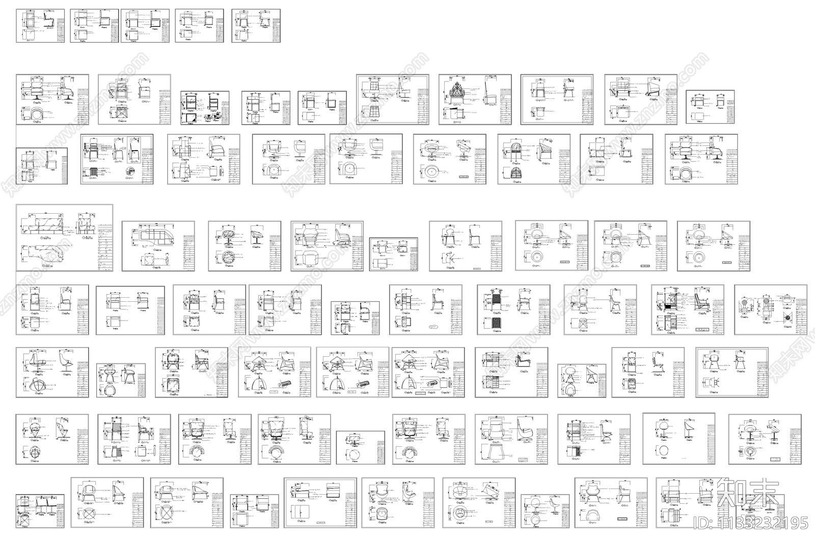 金属椅CADcad施工图下载【ID:1133232195】