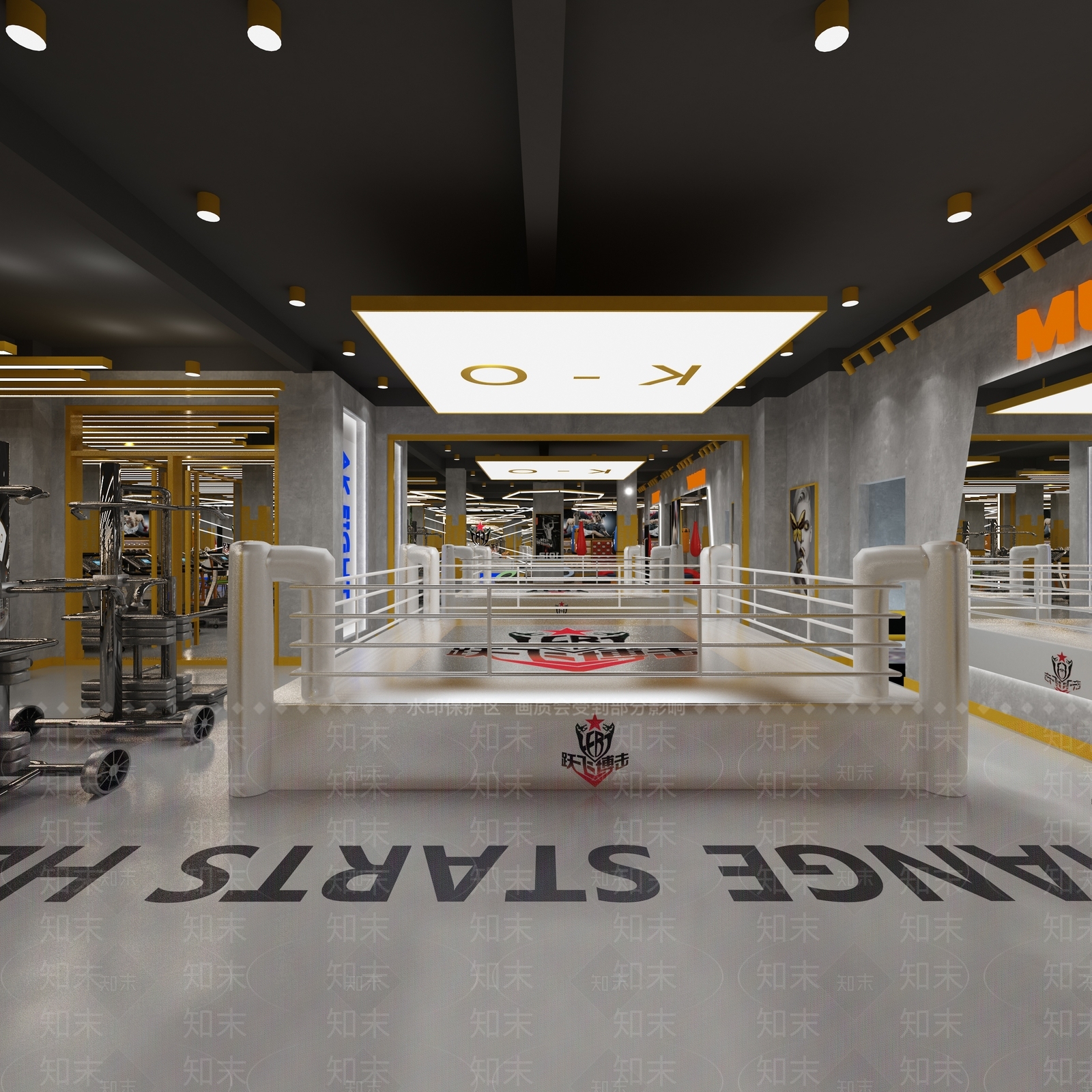 现代健身房3D模型下载【ID:1133235075】