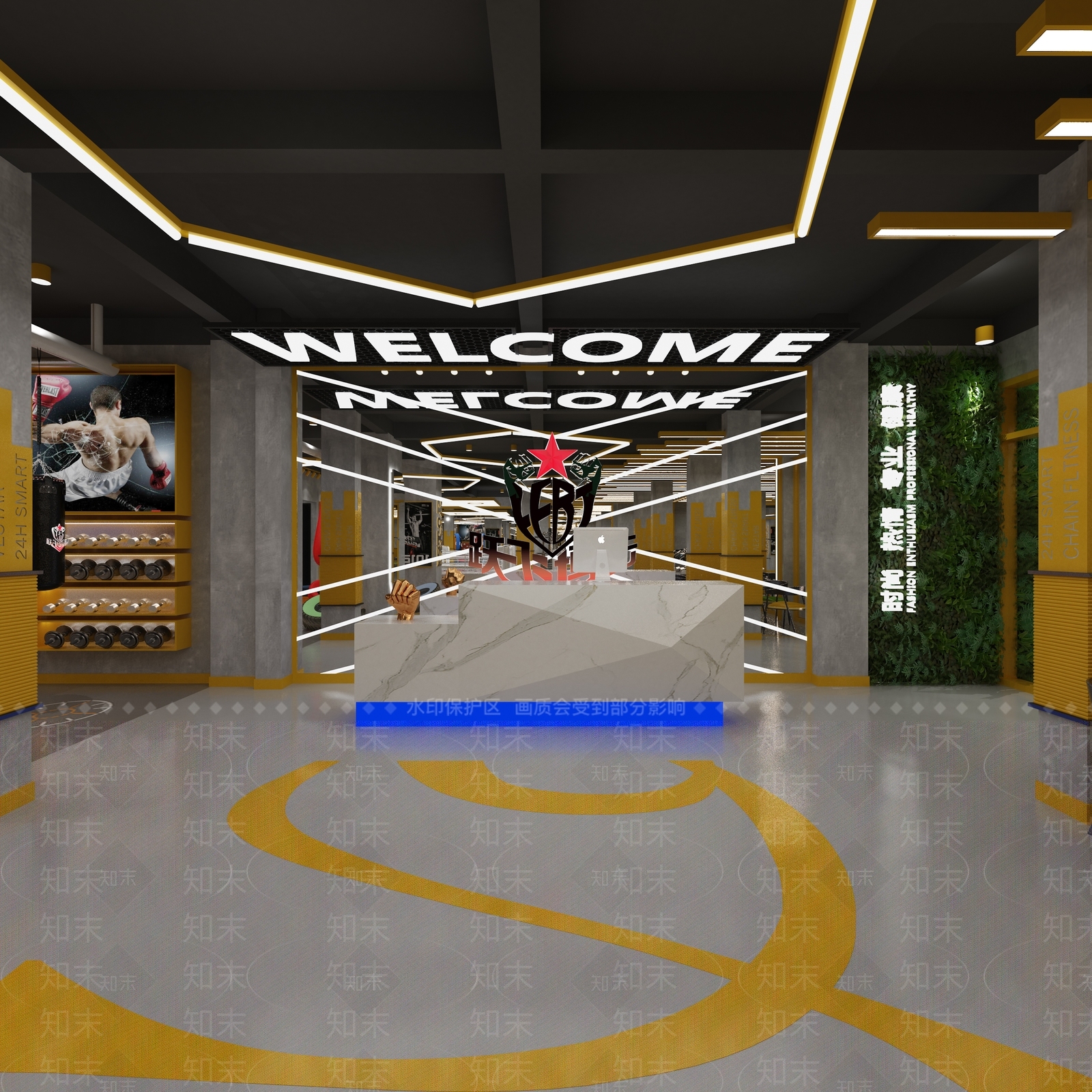 现代健身房3D模型下载【ID:1133235075】