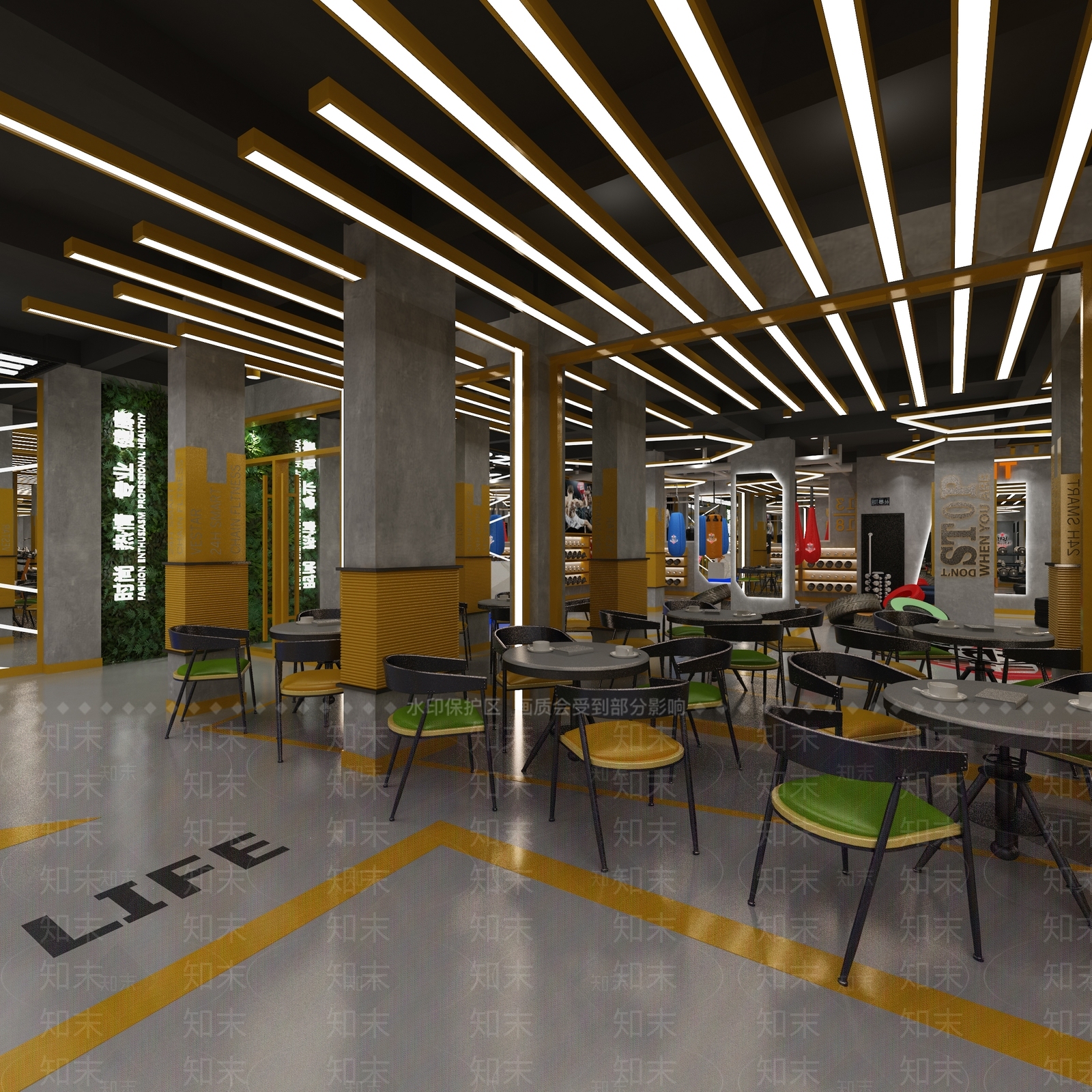 现代健身房3D模型下载【ID:1133235075】