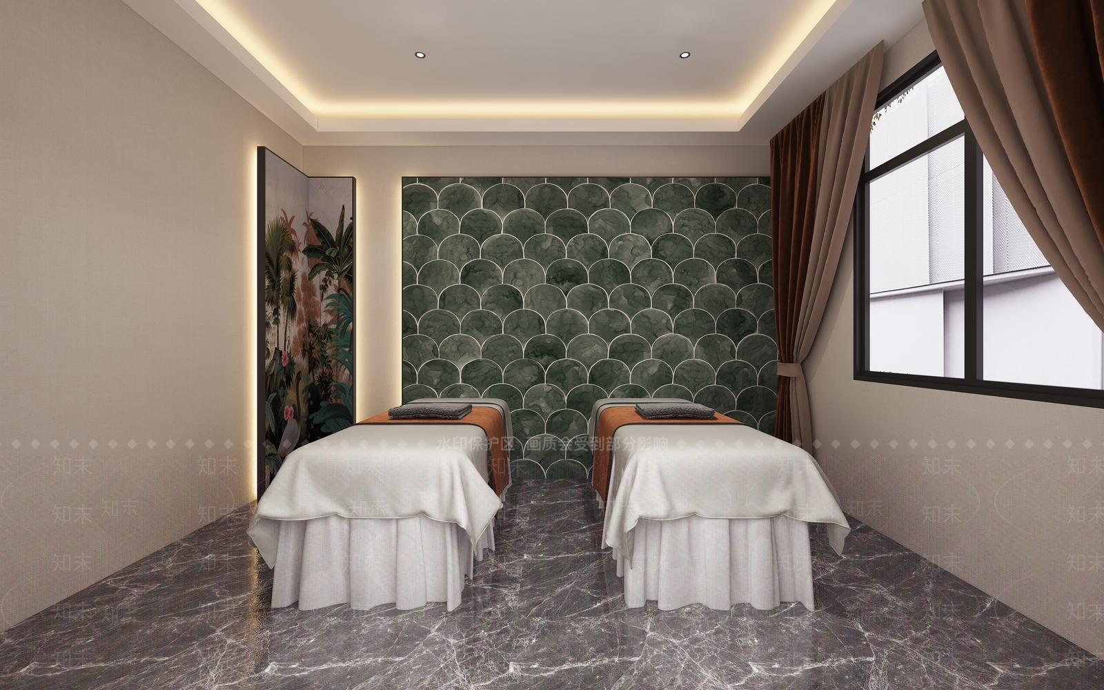 新中式美容spa店3D模型下载【ID:1133237019】