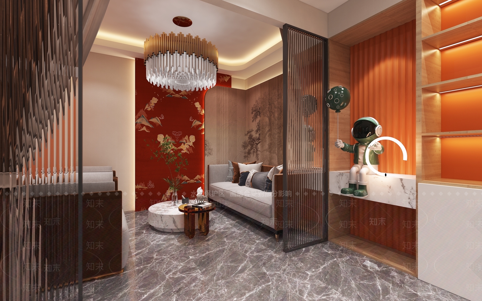 新中式美容spa店3D模型下载【ID:1133237019】