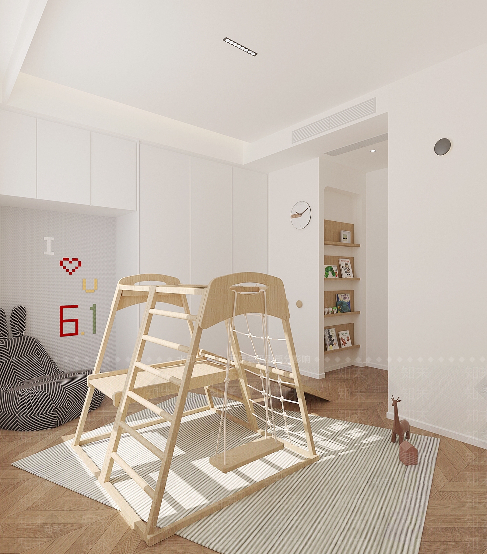 现代儿童玩具房3D模型下载【ID:1133240664】