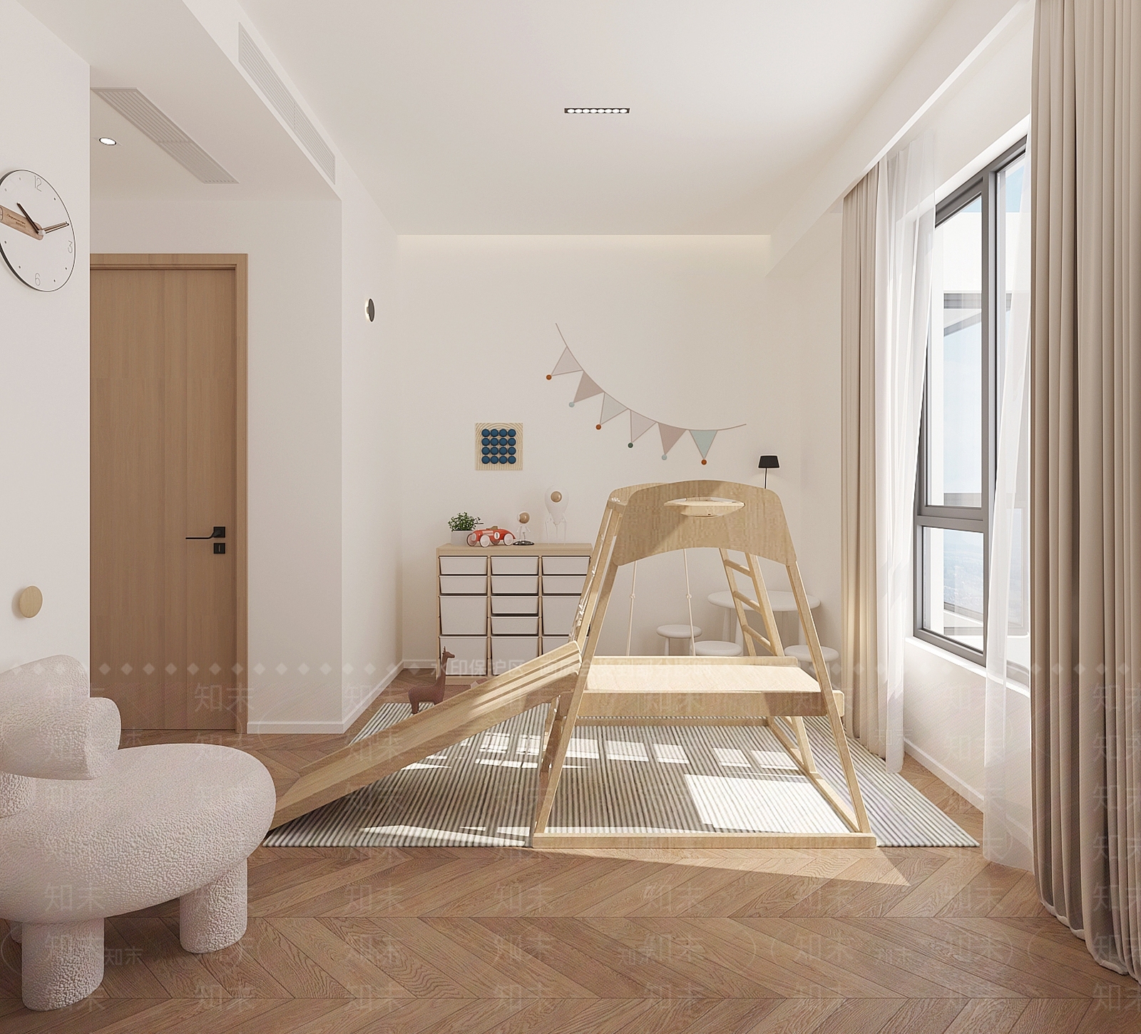 现代儿童玩具房3D模型下载【ID:1133240664】