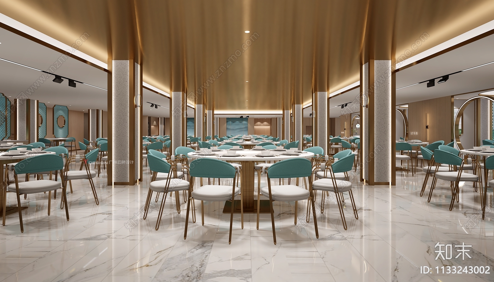 主题中餐厅施工图下载【ID:1133243002】
