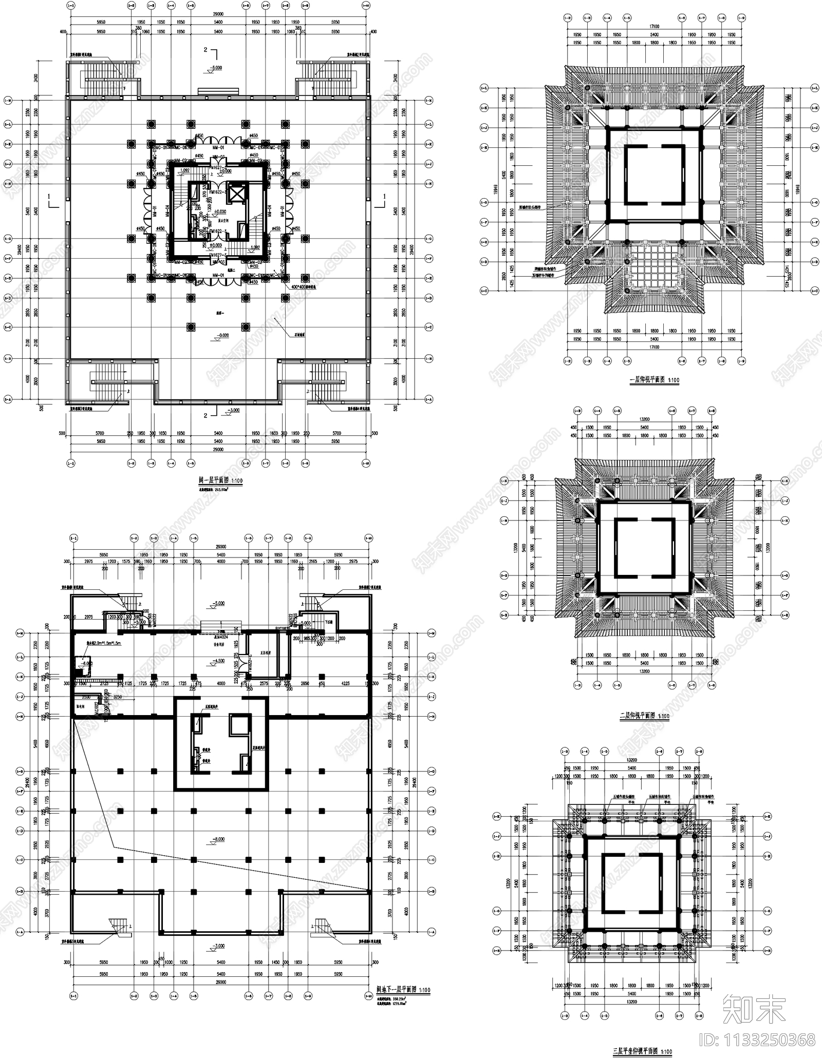 秦东阁古建筑cad施工图下载【ID:1133250368】