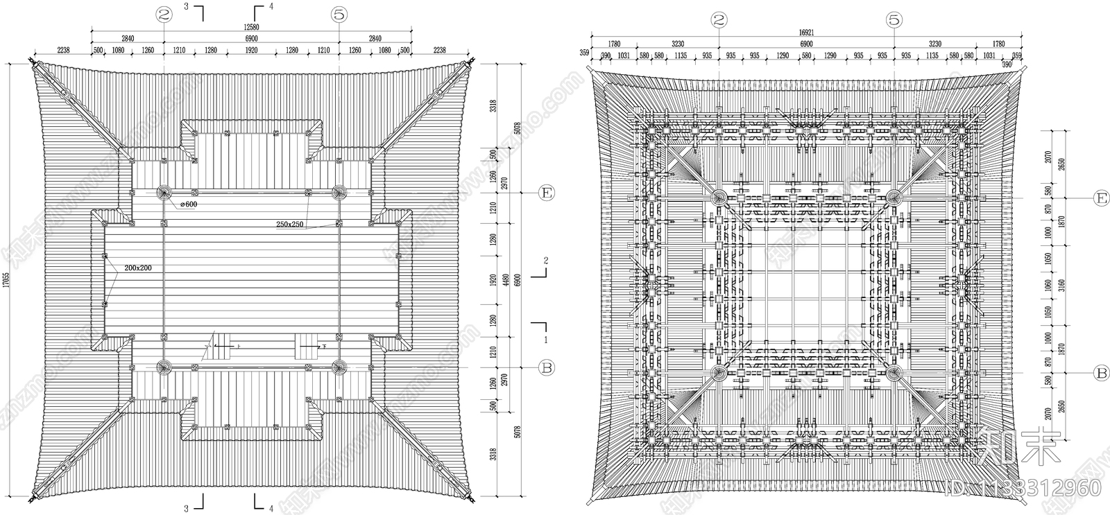 飞云楼古建筑施工图下载【ID:1133312960】