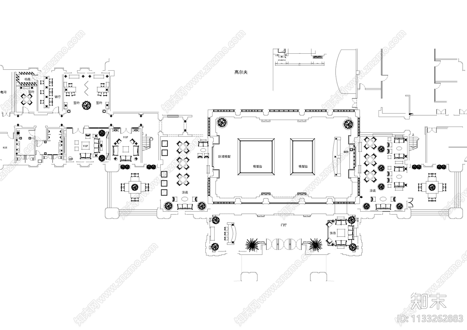 武汉欧式售楼处室内cad施工图下载【ID:1133262883】