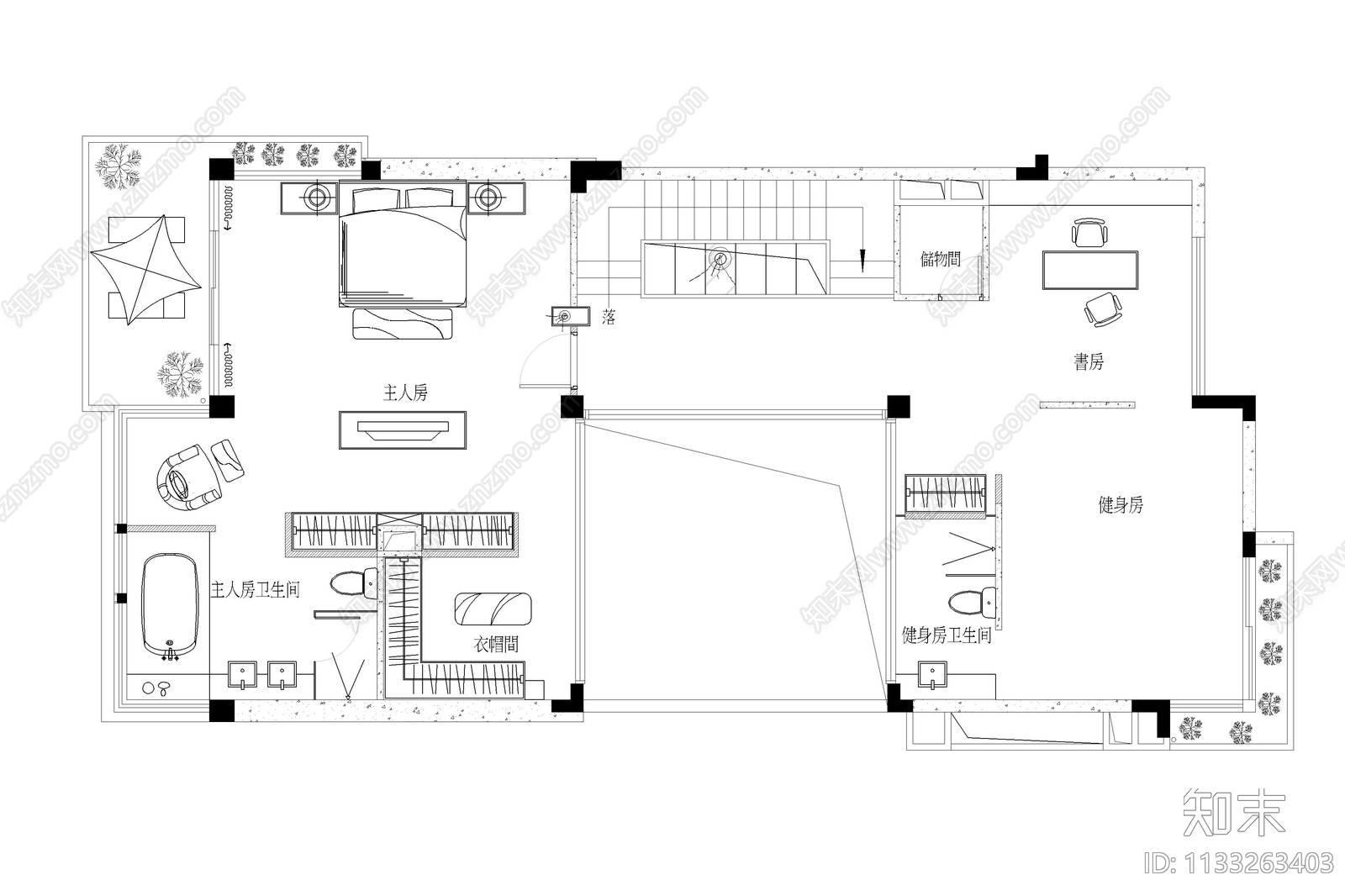 现代风格红树湾五层别墅cad施工图下载【ID:1133263403】