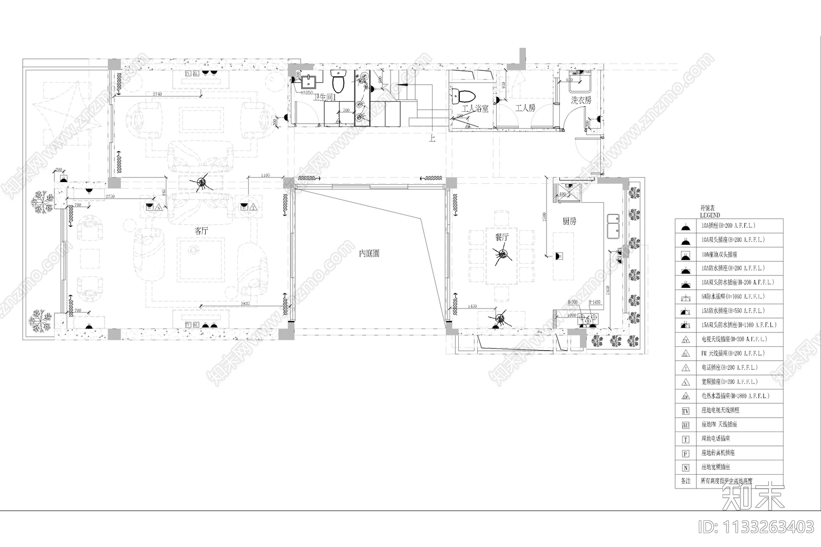 现代风格红树湾五层别墅cad施工图下载【ID:1133263403】