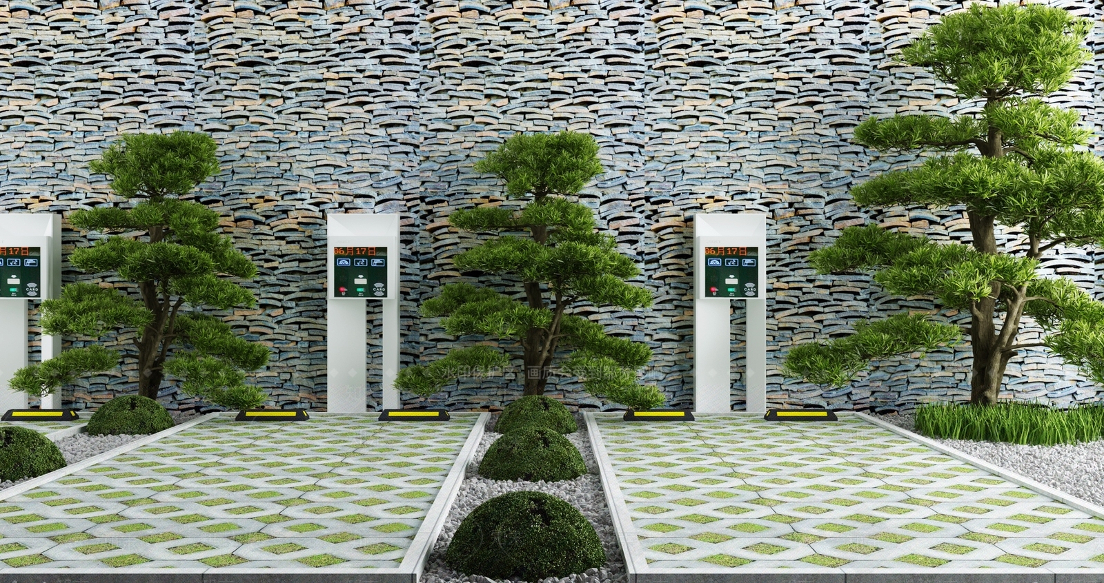 新能源汽车充电桩3D模型下载【ID:1133264772】