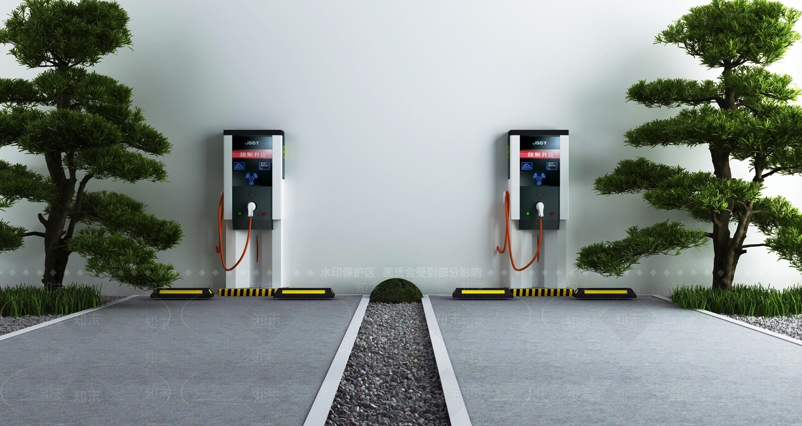 新能源汽车充电桩3D模型下载【ID:1133265126】