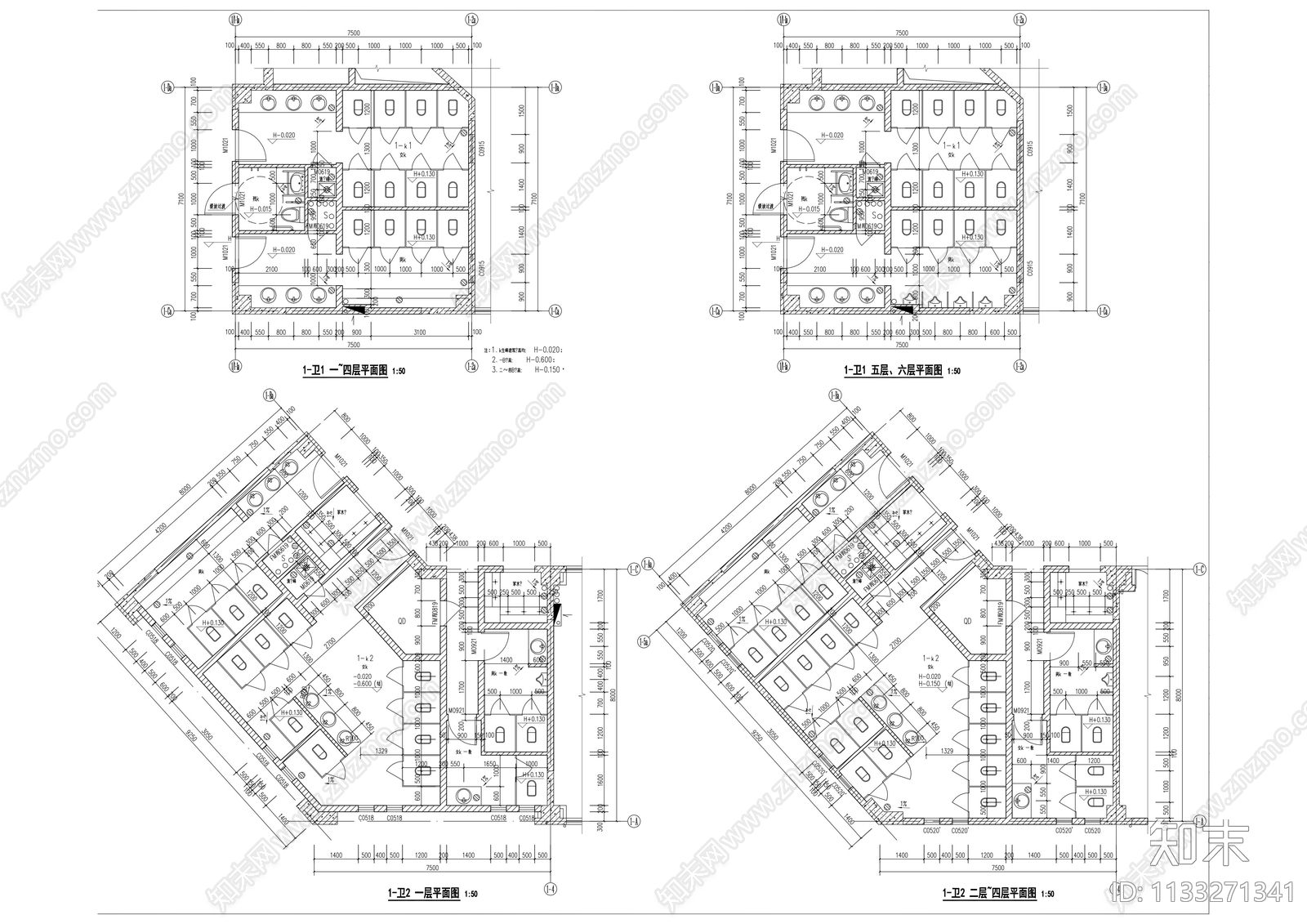 学校建筑cad施工图下载【ID:1133271341】