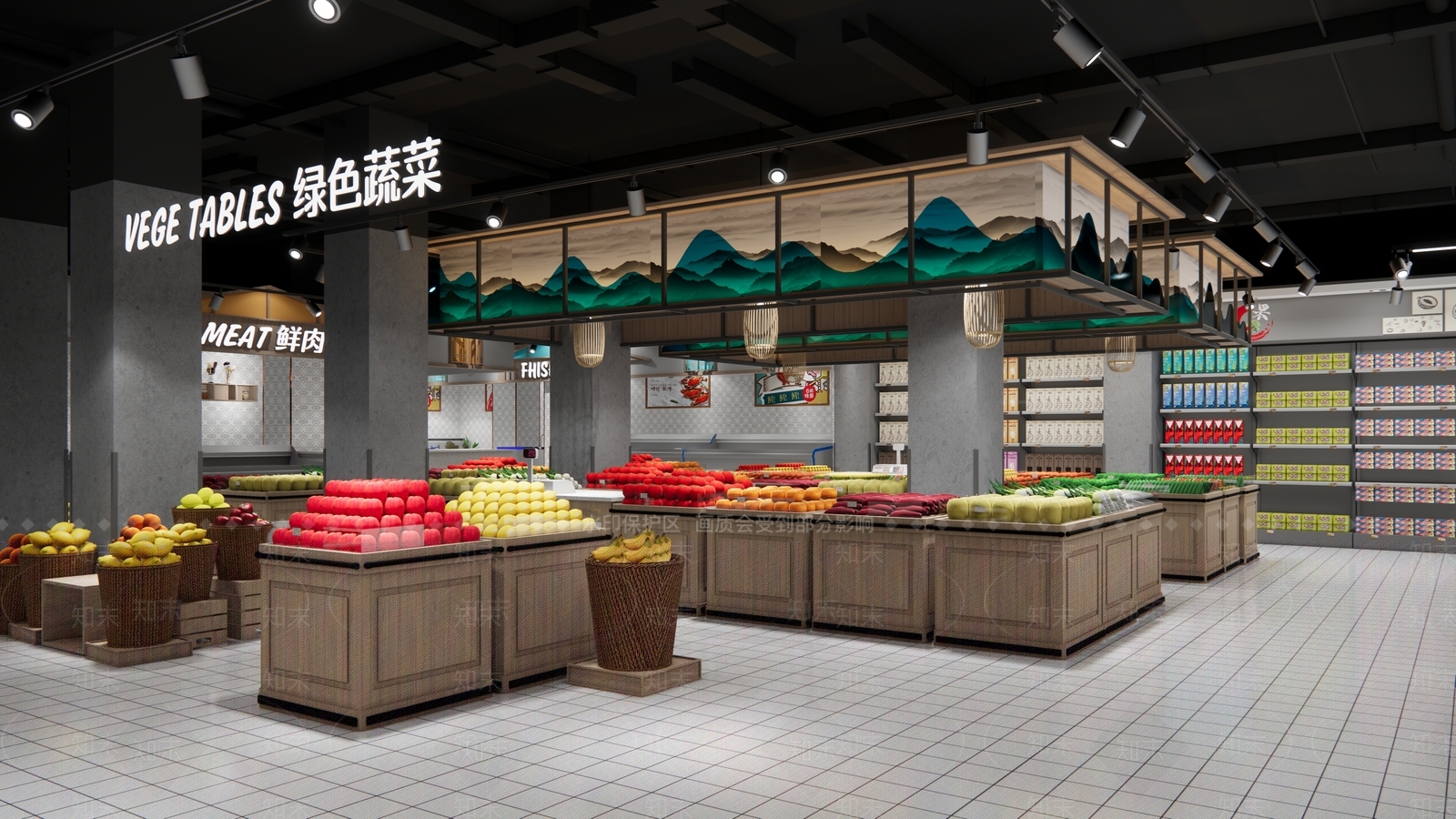 现代百货超市SU模型下载【ID:1133273843】
