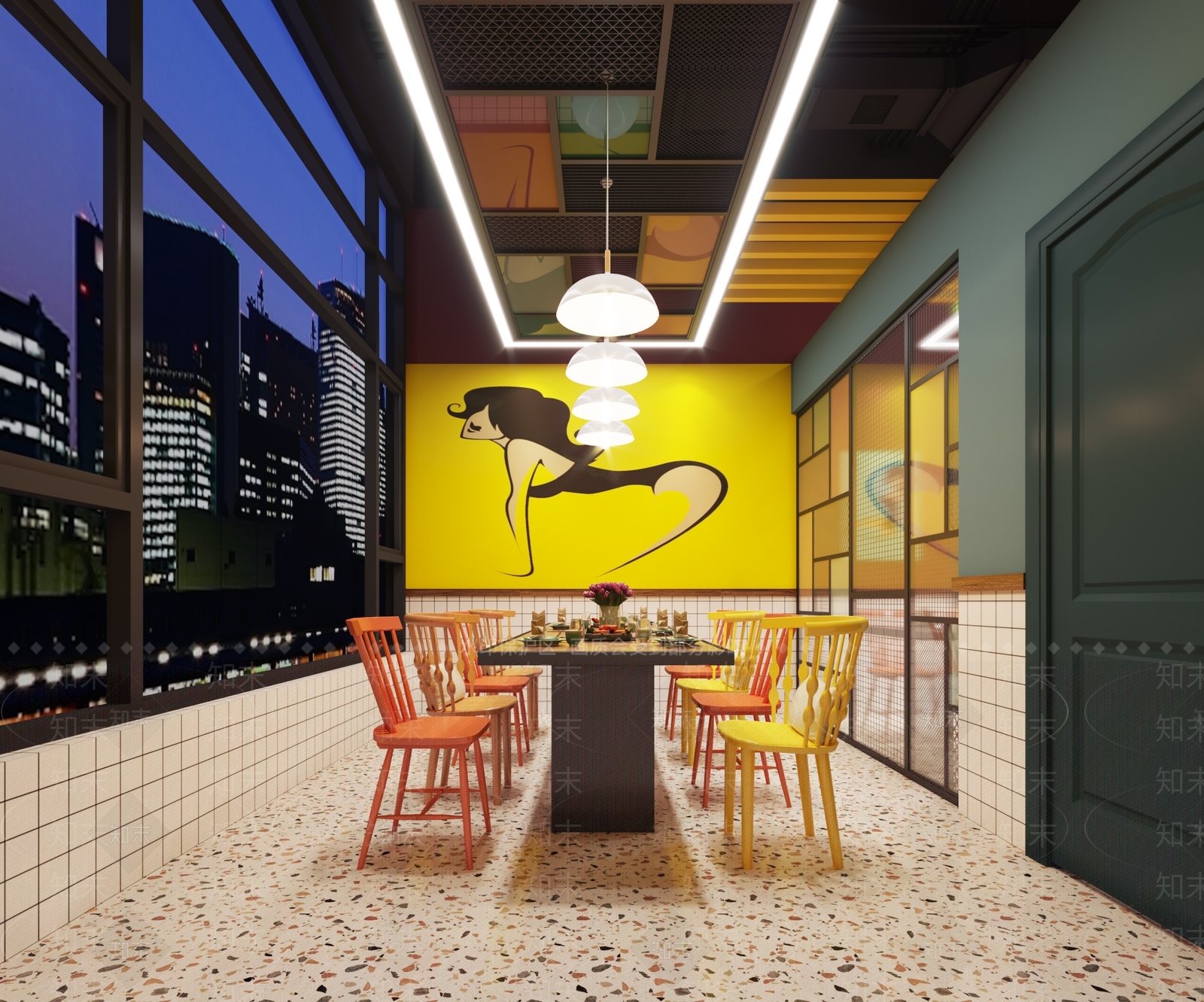 现代烧烤店3D模型下载【ID:1133279807】