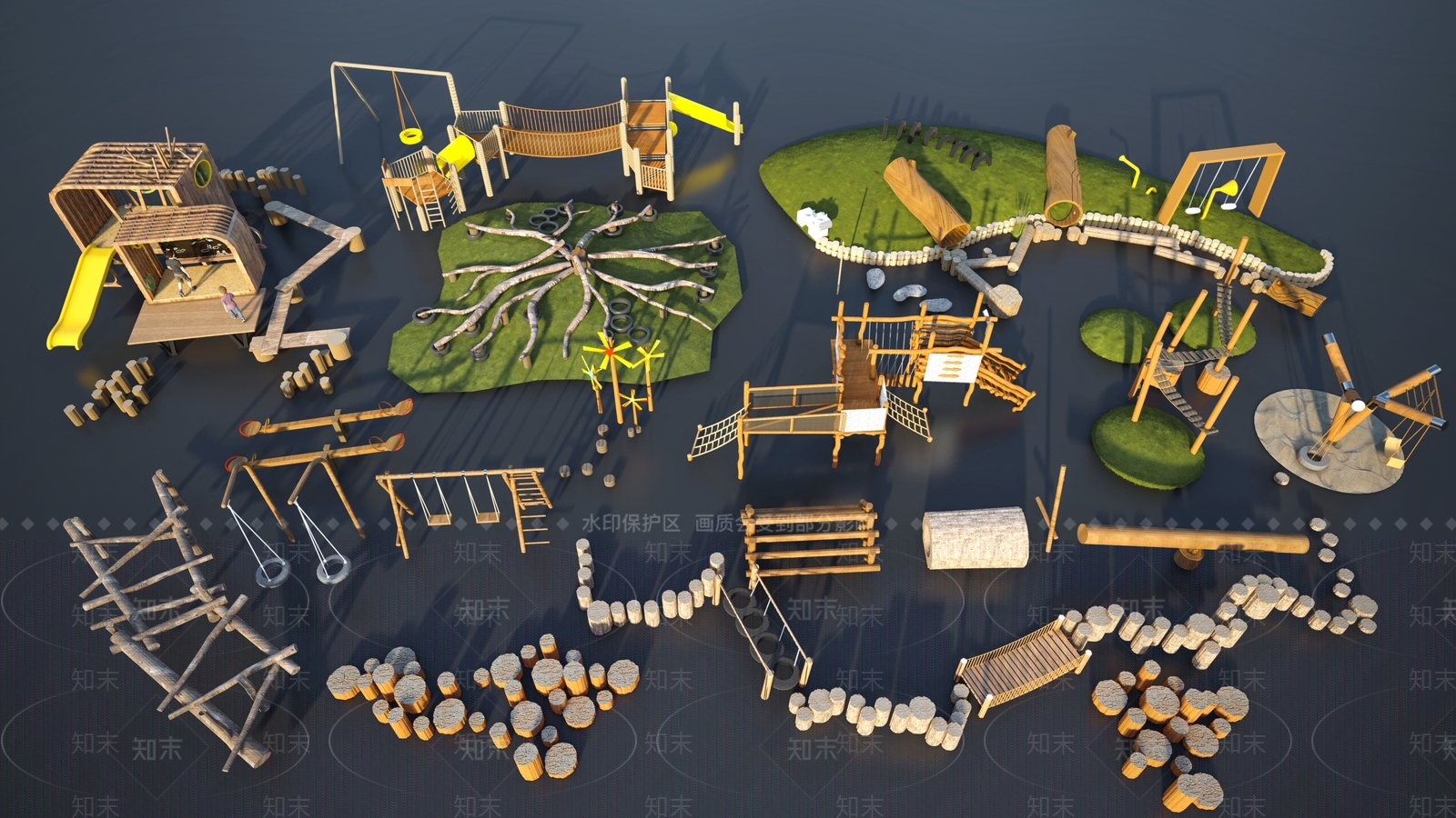 儿童娱乐设施3D模型下载【ID:1133286398】