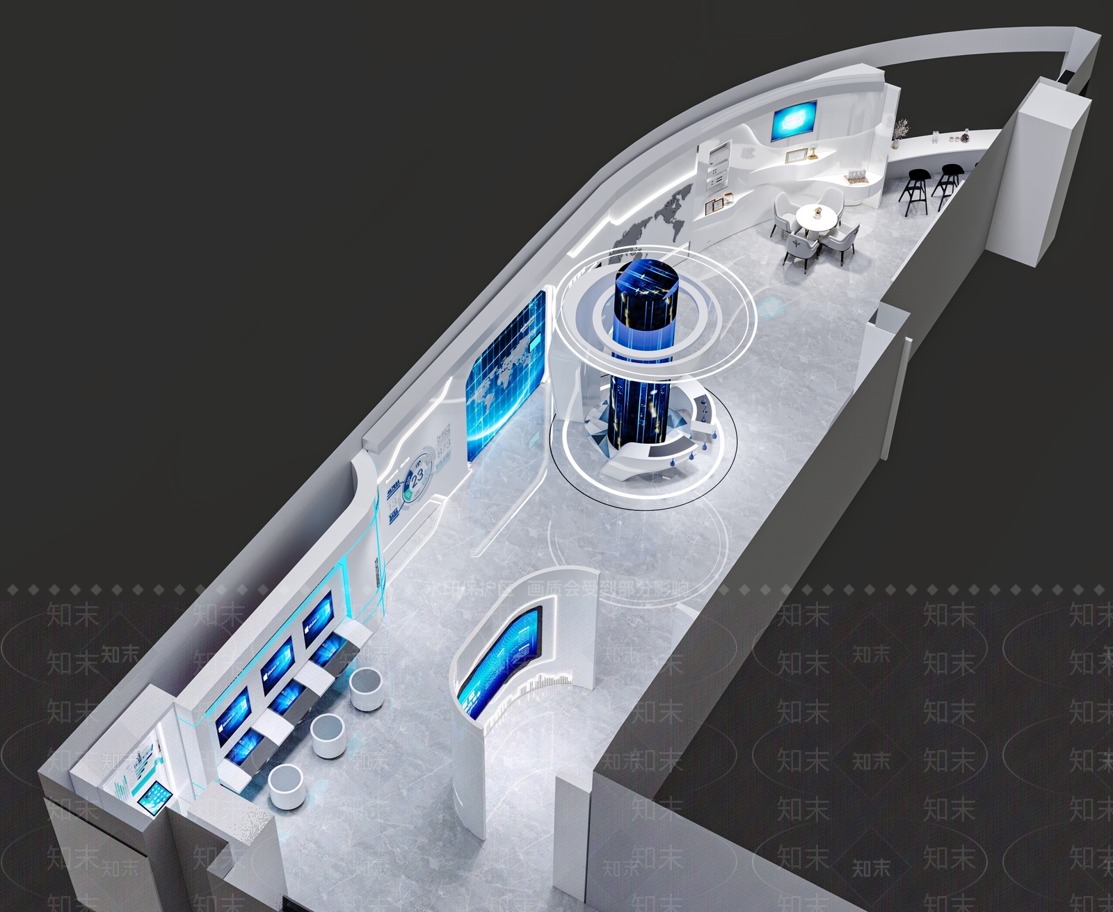 现代科技展厅3D模型下载【ID:1133286830】_知末3d模型网
