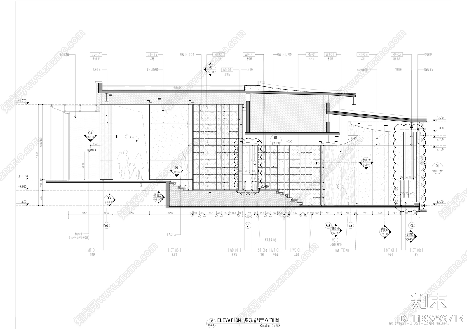 华侨城丽江逐水阁营销中心cad施工图下载【ID:1133299715】