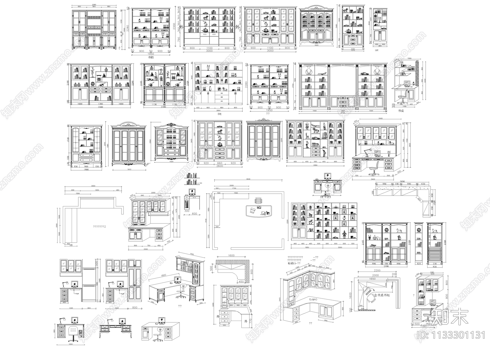 各类柜体cad施工图下载【ID:1133301131】