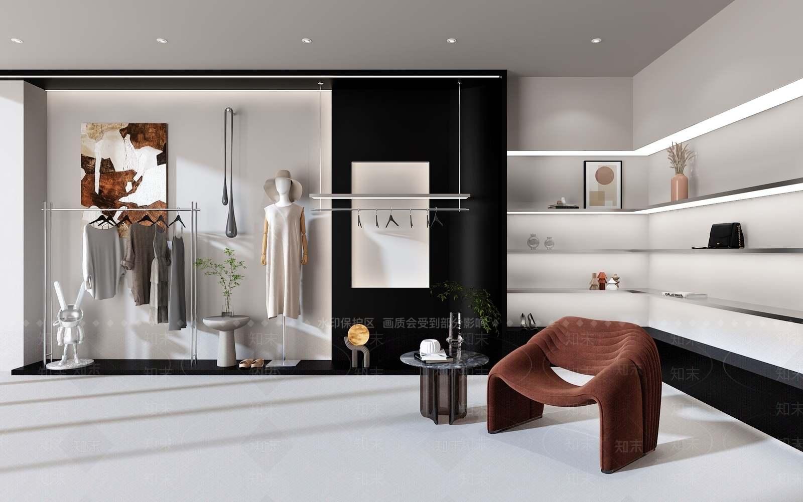 现代服装店SU模型下载【ID:1133328957】