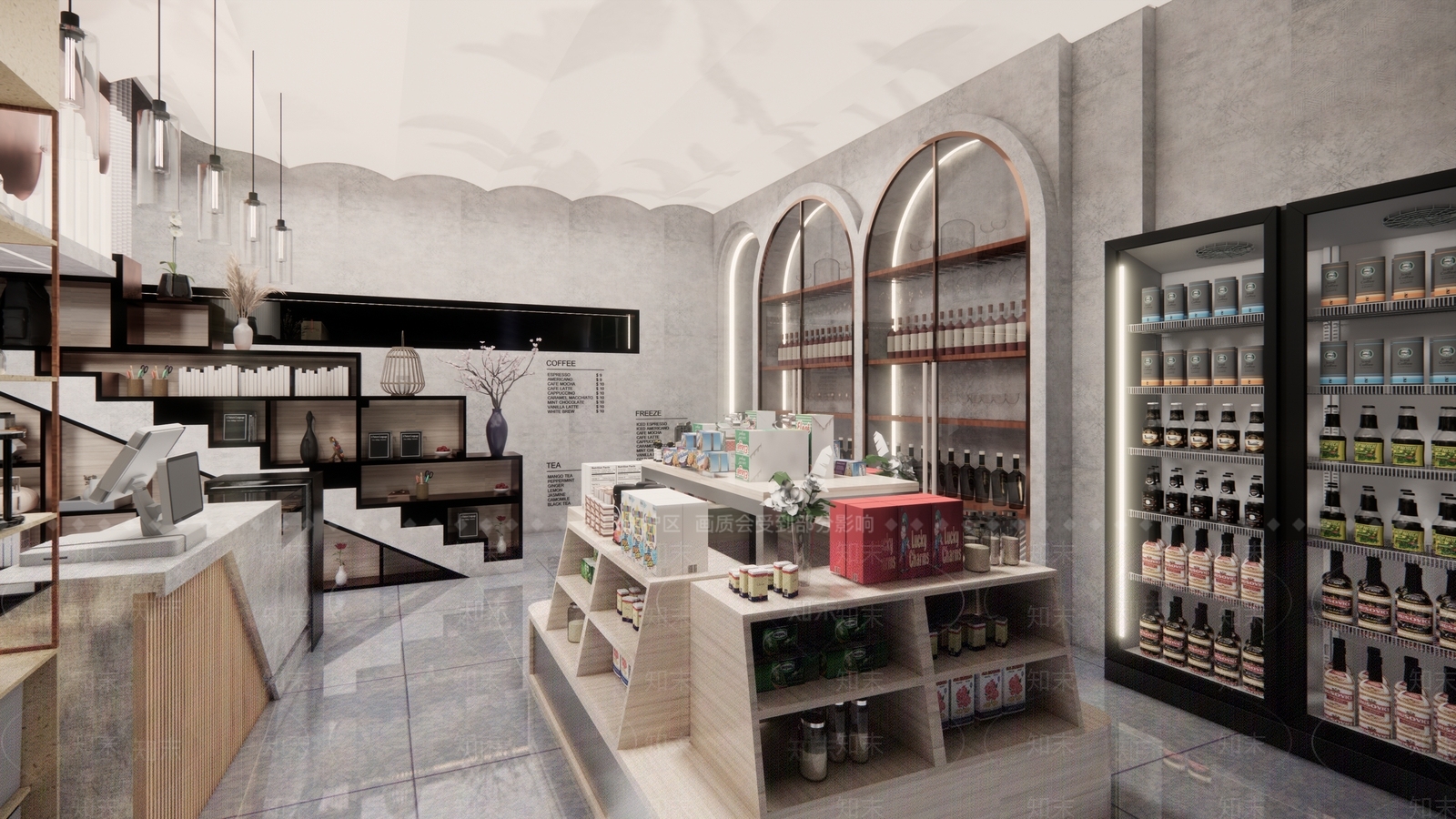 现代烟酒店SU模型下载【ID:1133324452】