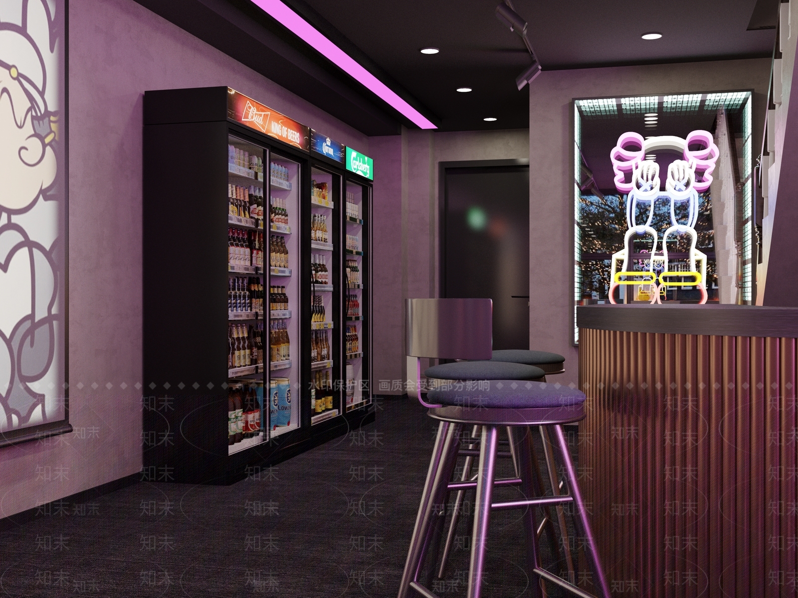 工业风酒吧3D模型下载【ID:1133327213】