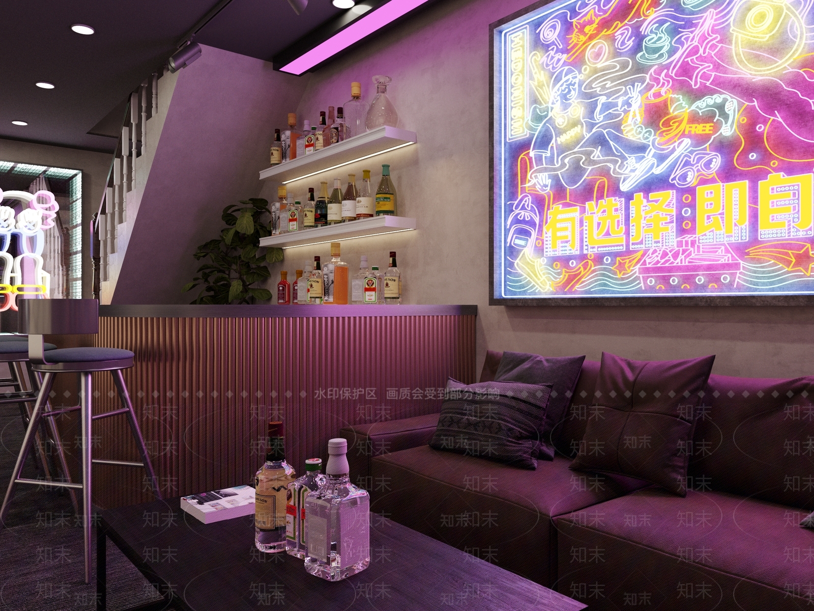 工业风酒吧3D模型下载【ID:1133327213】